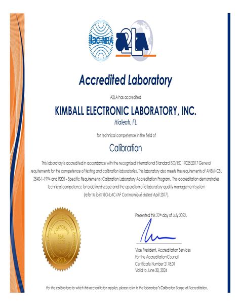 KELI Labs: Accredited Calibration Services.